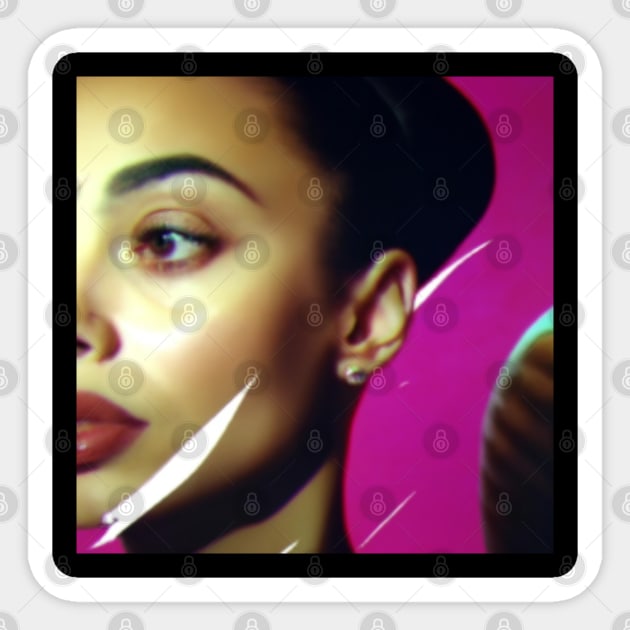 Sade pink Sticker by tearbytea